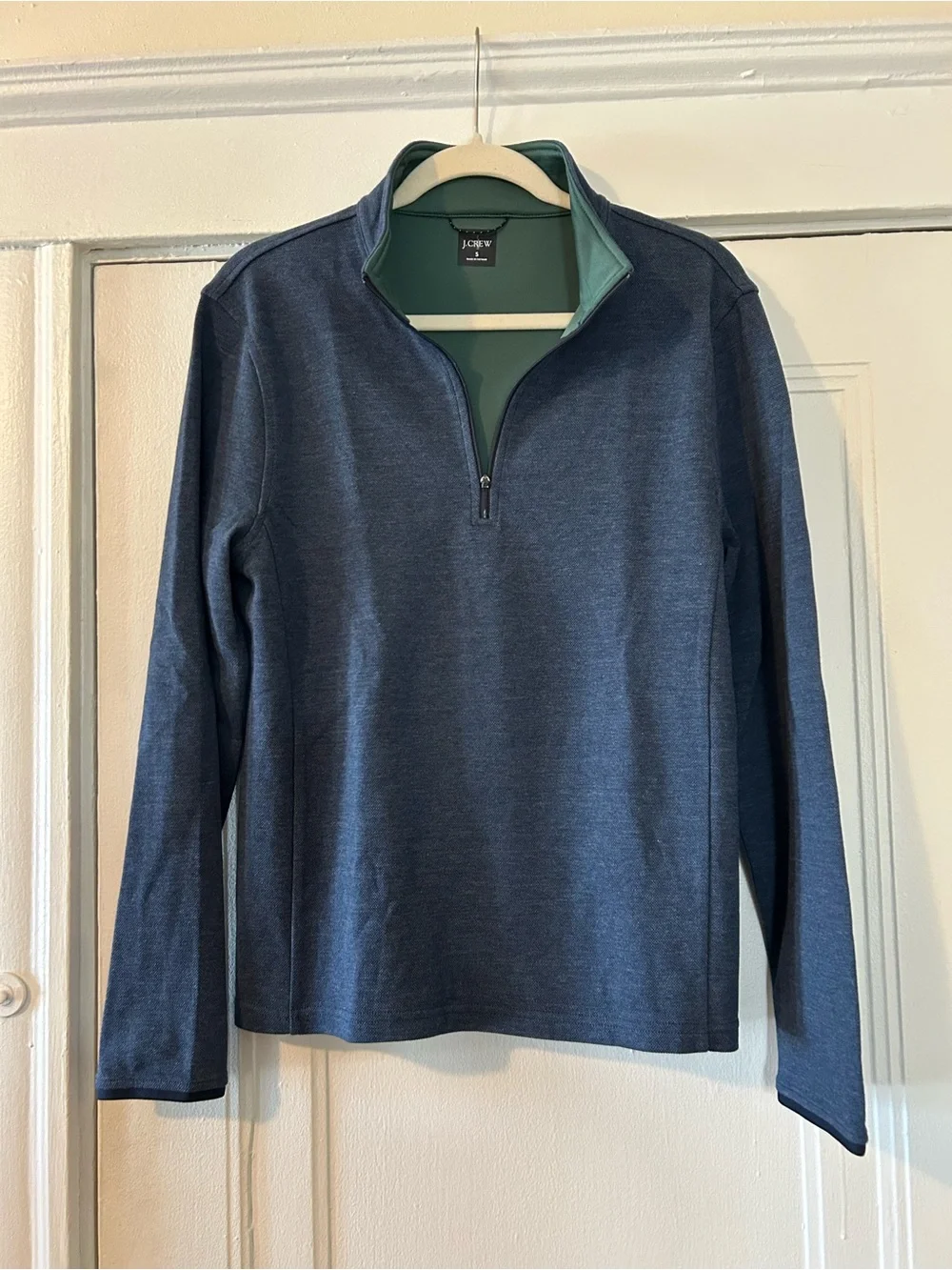 J. Crew Men’s Blue Quarter-Zip Sweater